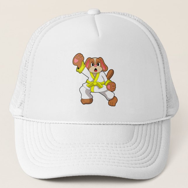 Dog at Karate Martial arts Trucker Hat (Front)