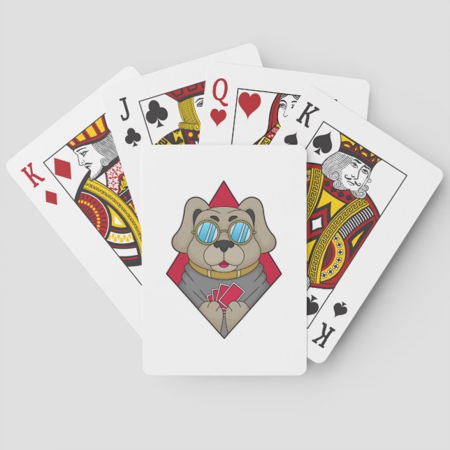 Dog at Poker with Poker cards (Back)