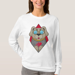 Dog at Poker with Poker cards T-Shirt