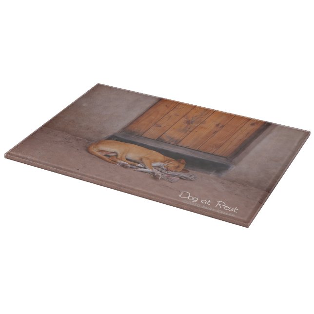 Dog at Rest Cutting Board (Corner)