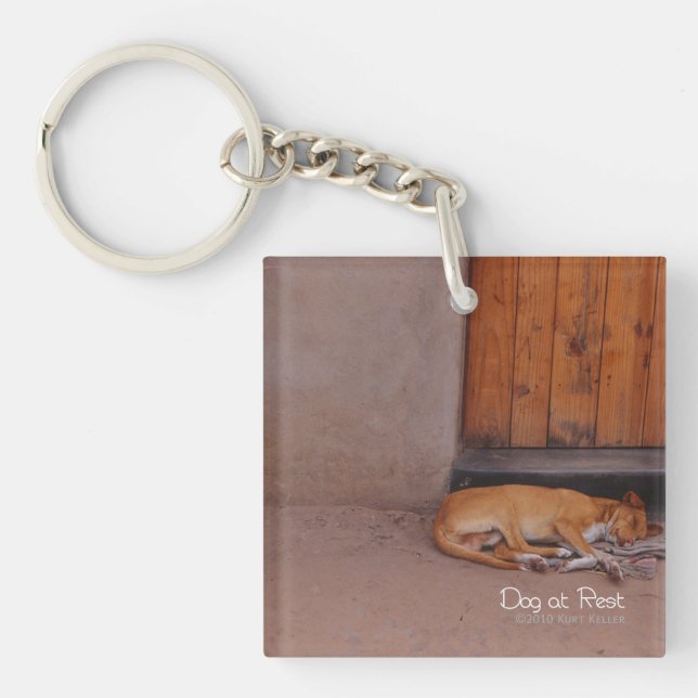 Dog at Rest Keychain (Front)