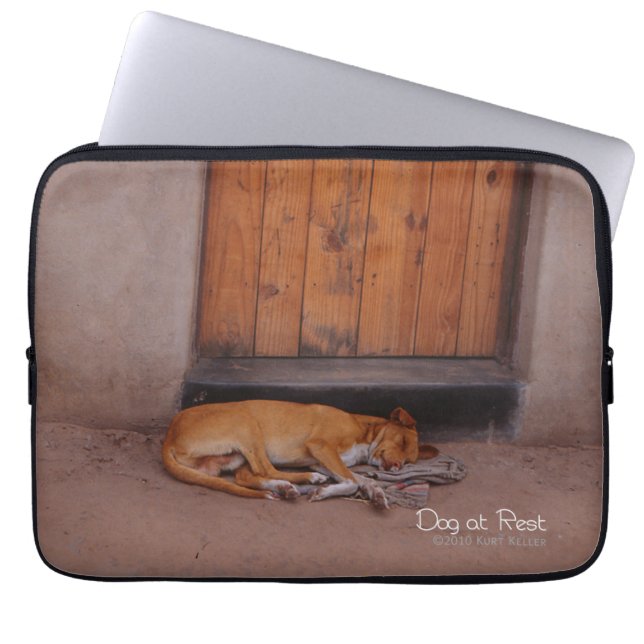 Dog at Rest Laptop Sleeve (Front)