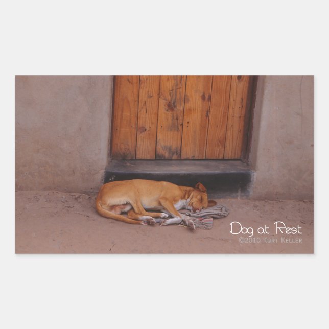 Dog at Rest Sticker (Front)