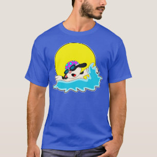 Dog at Swimming with Swim goggles T-Shirt