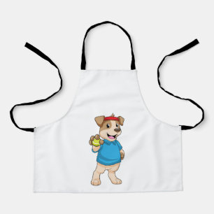 Dog at Tennis with Tennis ball Apron