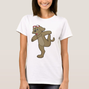 Dog at Yoga Fitness T-Shirt