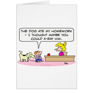 dog ate homework x-ray