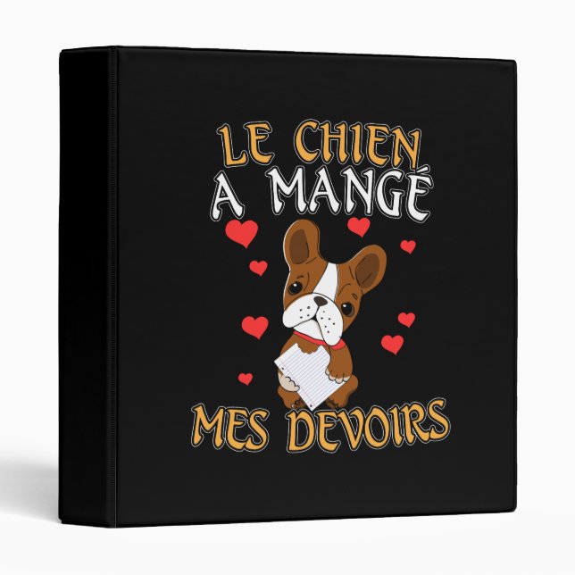 Dog Ate My Homework - Learning French Quote Binder (Front/Spine)
