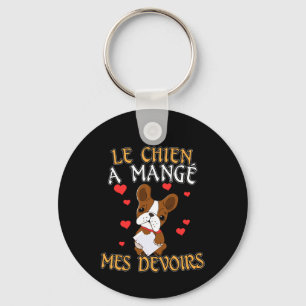 Dog Ate My Homework - Learning French Quote Keychain