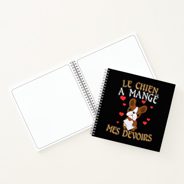 Dog Ate My Homework - Learning French Quote Notebook (Inside)