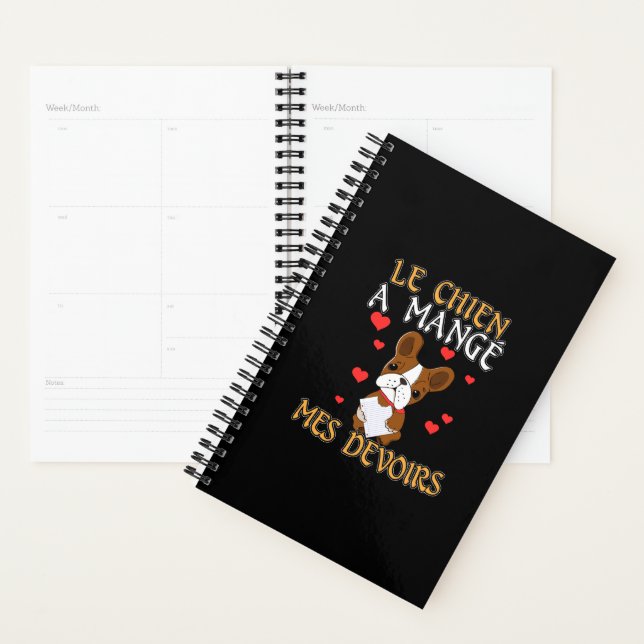 Dog Ate My Homework - Learning French Quote Planner (Display)