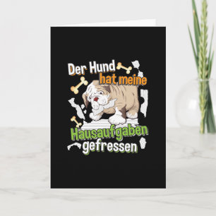 Dog Ate My Homework - Learning German Quote Card