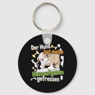 Dog Ate My Homework - Learning German Quote Keychain