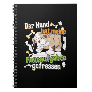 Dog Ate My Homework - Learning German Quote Notebook