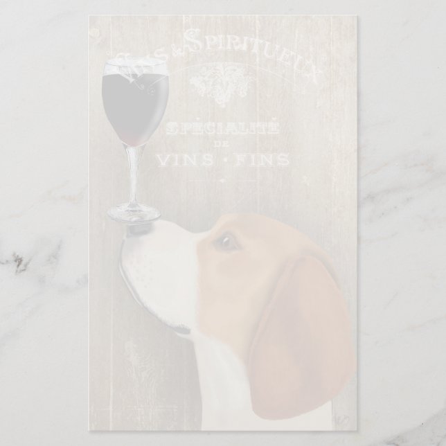 Dog Au Vin Beagle Stationery (Front)