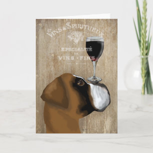 Dog Au Vin Boxer Card