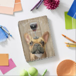 Dog Au Vin, French Bulldog iPad Pro Cover<br><div class="desc">Dog Au Vin,  French Bulldog by Fabfunky. Features a French Bulldog with wine. | 191809D</div>
