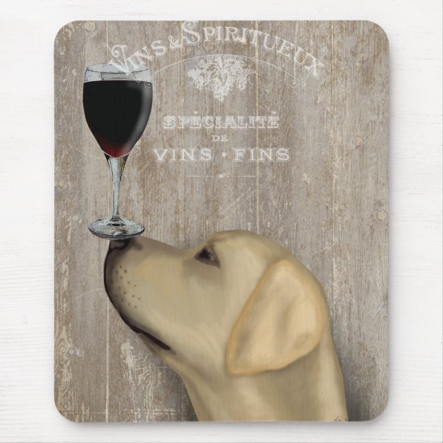 Dog Au Vin Yellow Labrador Mouse Pad (Front)