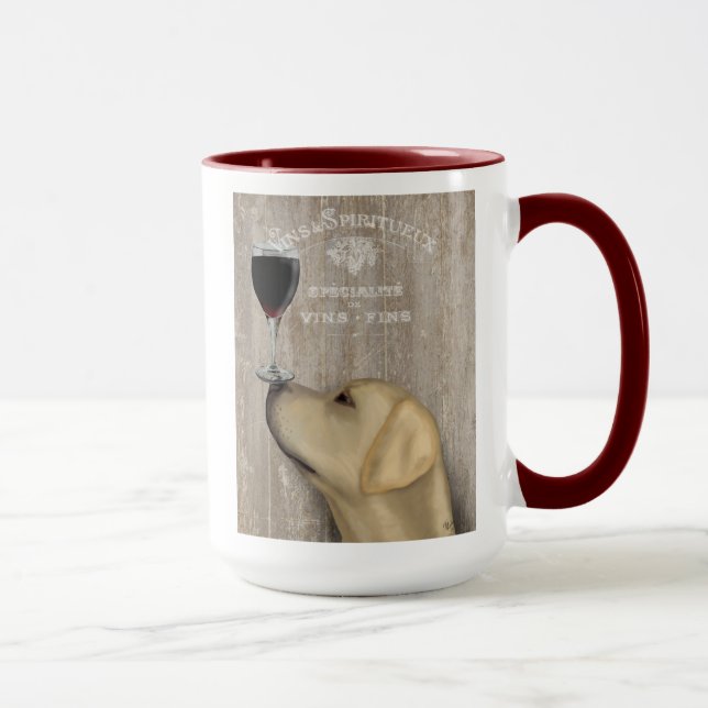 Dog Au Vin Yellow Labrador Mug (Right)