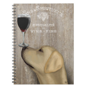 Dog Au Vin Yellow Labrador Notebook