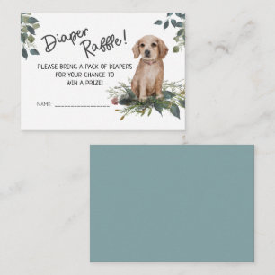 Dog baby Shower Diaper Raffle Enclosure Card