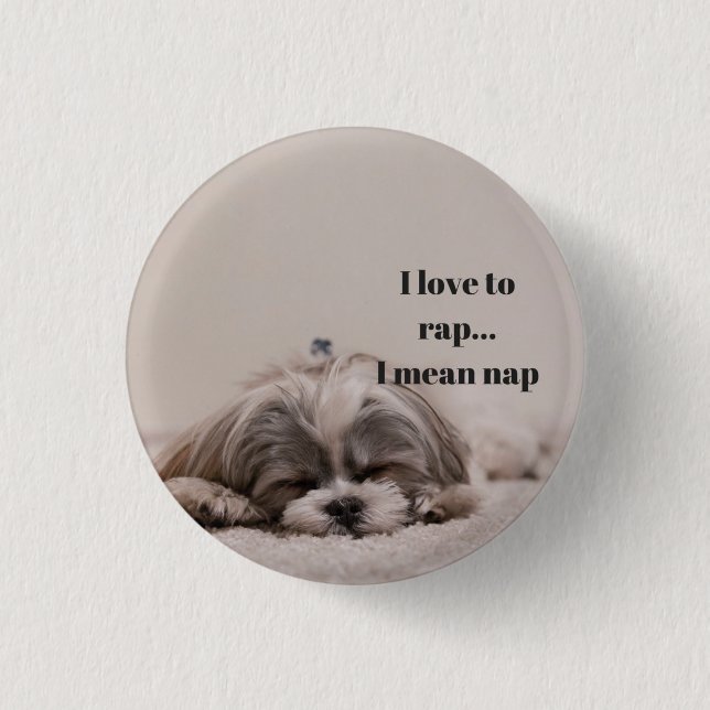 Dog Badge 1 Inch Round Button (Front)