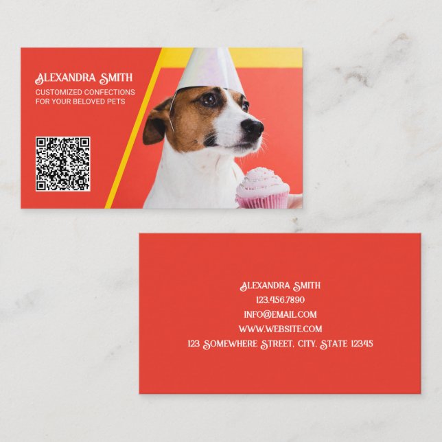 Dog Bakery Custom QR Business Card (Front/Back)