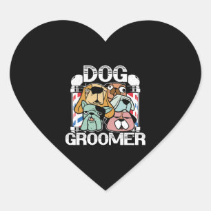 Dog Barber Pet Groomer Pet Salon Fur Artist Heart Sticker