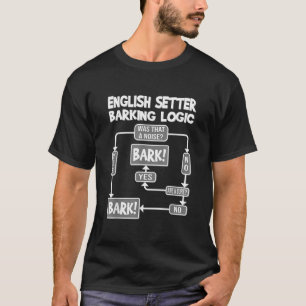 Dog Barking Logic funny dog gift idea Funny Englis T-Shirt