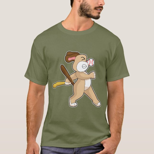 Dog Baseball Baseball bat T-Shirt (Front)
