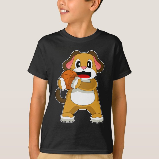 Dog Basketball player Basketball T-Shirt (Front)