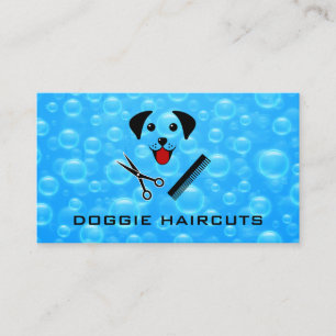 Dog Bath Cleaning Grooming Soap Bubbles Business Card