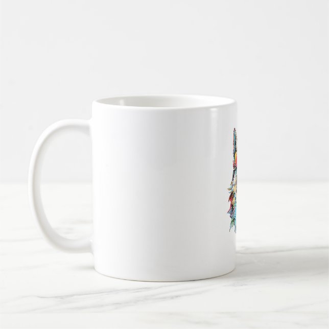 dog beach summer dog chilling   coffee mug (Left)
