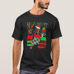 Dog Beagle Christmas Socks Xmas Pajama Pet Puppy T-Shirt