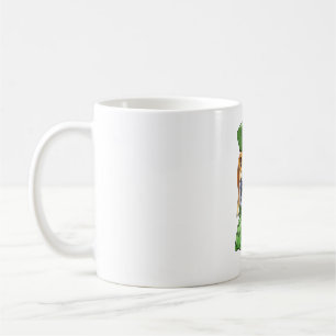 Dog Beagle in green French beret Coffee Mug