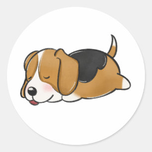 Dog, Beagle, Nature Classic Round Sticker
