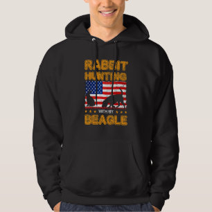 Dog Beagle Rabbit Hunting Beagle Hunter Usa Flag H Hoodie