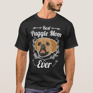 Dog Best Puggle Mom Ever Cute Animal Dog Breed Pug T-Shirt