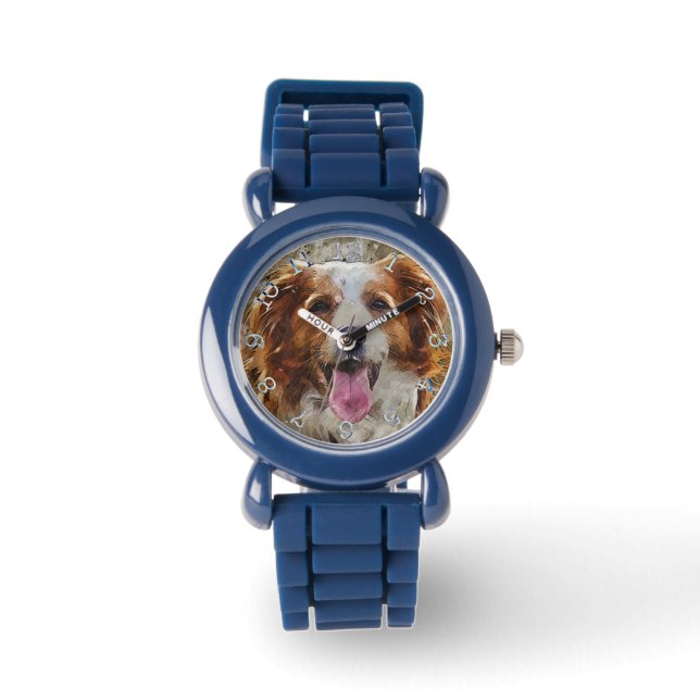 Dog - Bezel with Black Numbers Watch (Front)