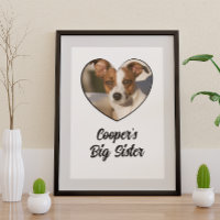 Dog big sister personalized photo & text