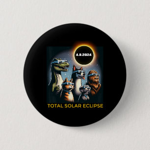 Dog Bigfoot Eclipse Gles Total Solar Eclipse 2024  2 Inch Round Button