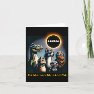 Dog Bigfoot Eclipse Gles Total Solar Eclipse 2024 Card