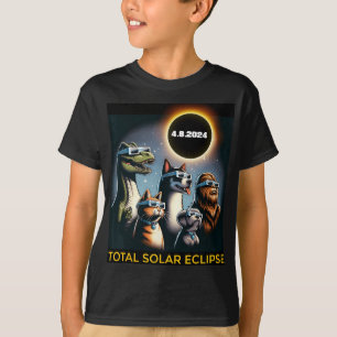 Dog Bigfoot Eclipse Gles Total Solar Eclipse 2024  T-Shirt