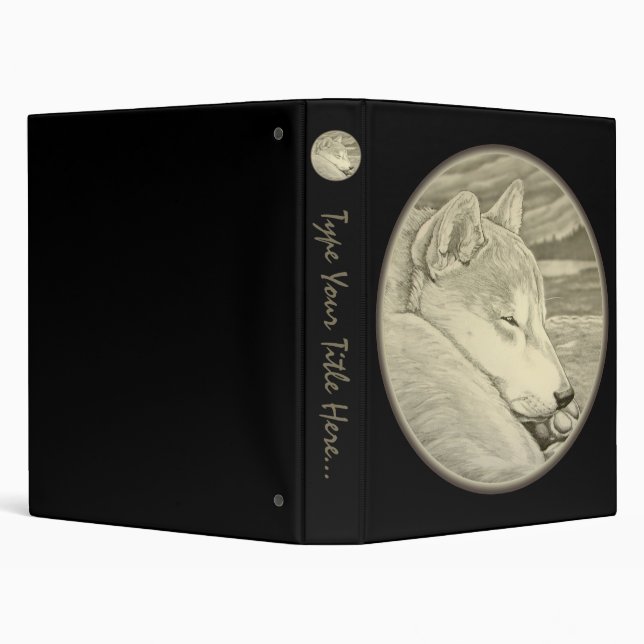 Dog Binder Custom Shiba Inu Dog Photo Album Binder (Background)