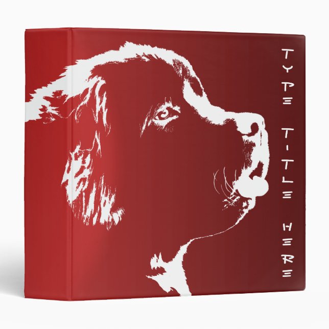 Dog Binder Newfoundland Dog Art Photo Albums (Front/Spine)