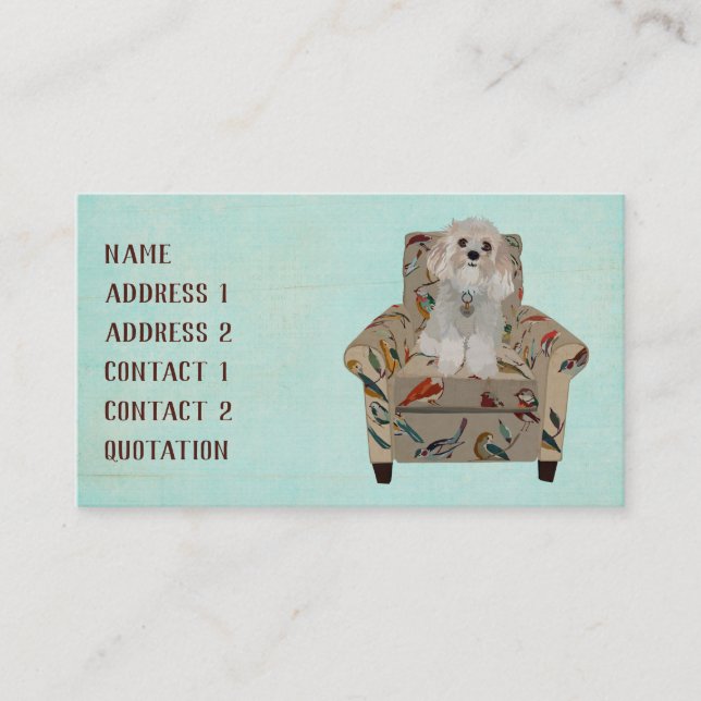 DOG & BIRD CHAIR Business Card (Front)