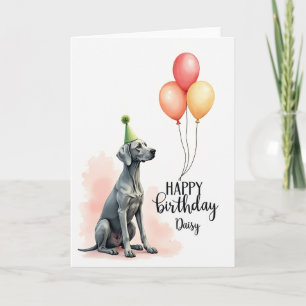 Dog Birthday Illustration Card