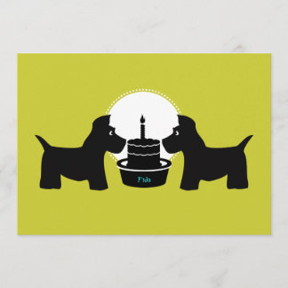 Dog Birthday Invitation - Its a Paw-ty