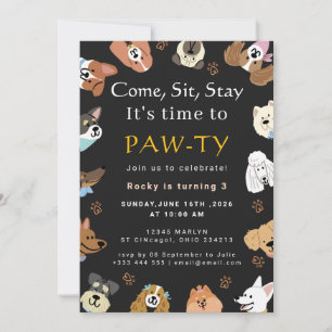 Dog Birthday Party Invitation