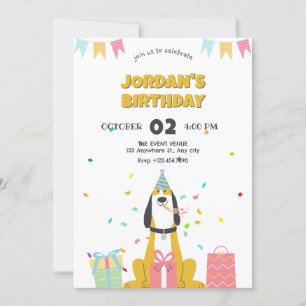 Dog birthday party Invitation